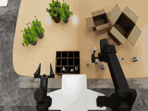 EBench mobile manipulation task showcase